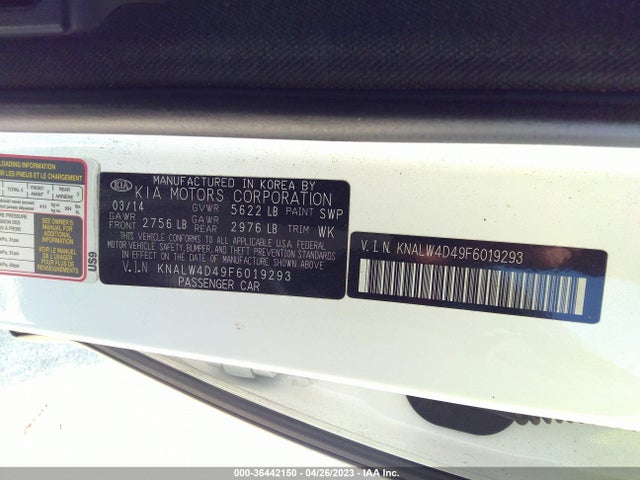 2015 Kia K900, VIN: KNALW4D49F6019293