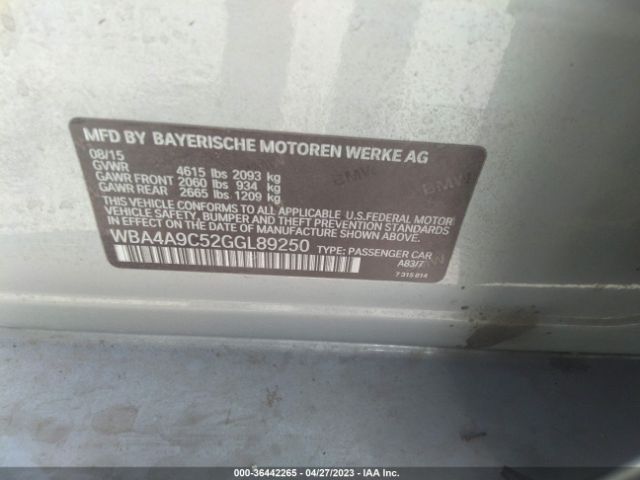 WBA4A9C52GGL89250 BMW 4 Series 428i