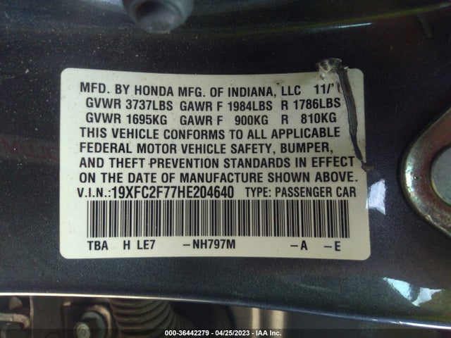 Honda Civic Sedan Ex 2017 19XFC2F77HE204640 Image 9