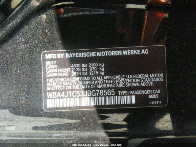 WBA4J1C53JBG78565 BMW 4 Series 430i