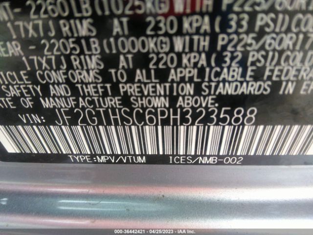 JF2GTHSC6PH323588 Subaru Crosstrek Sport