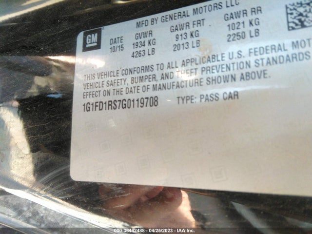 Chevrolet Camaro 2lt 2016 1G1FD1RS7G0119708 Image 9