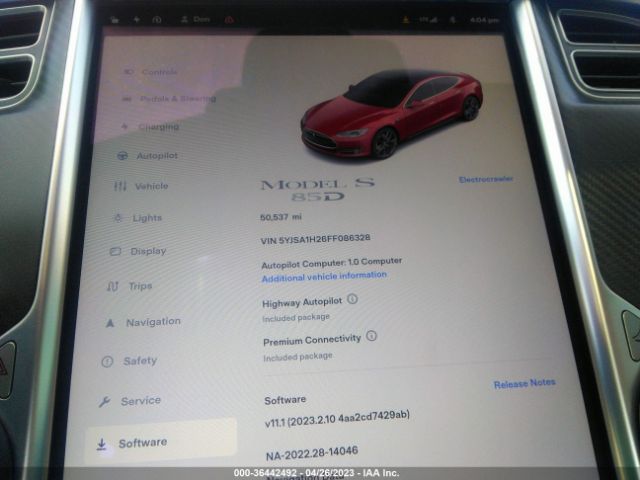 5YJSA1H26FF086328 Tesla Model S 85d