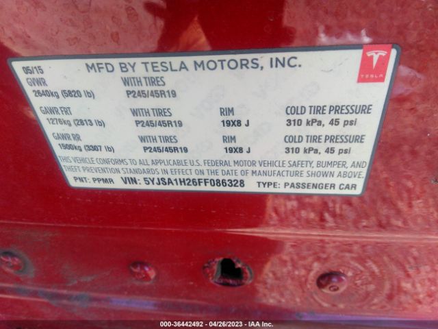 5YJSA1H26FF086328 Tesla Model S 85d