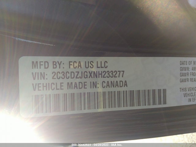 2022 DODGE CHALLENGER GT VIN: 2C3CDZJGXNH233277