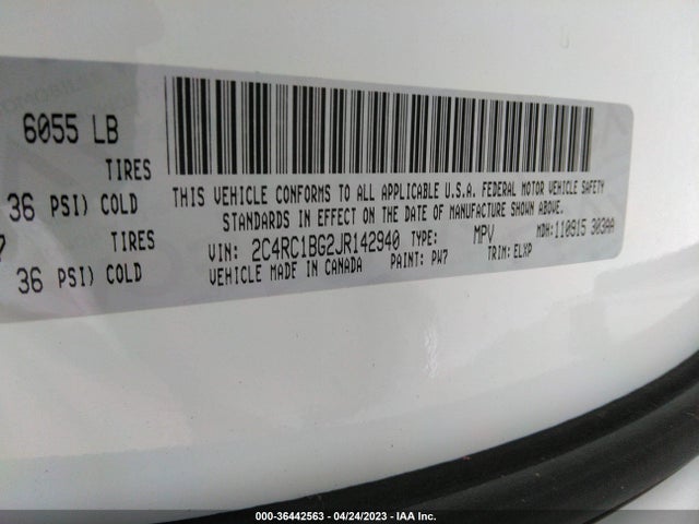 2C4RC1BG2JR142940 Chrysler Pacifica Touring L