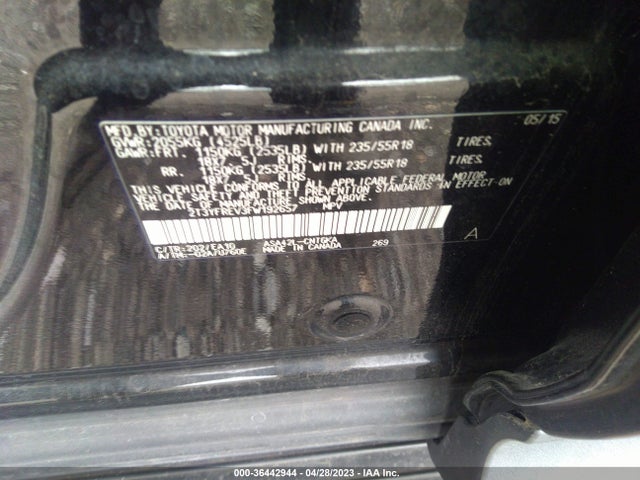 2015 TOYOTA RAV4 LIMITED VIN: 2T3YFREV3FW192657