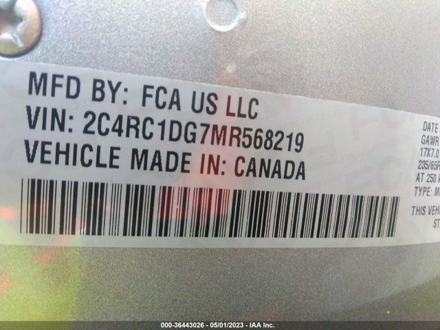 Chrysler Voyager Lxi 2021 2C4RC1DG7MR568219 Image 9