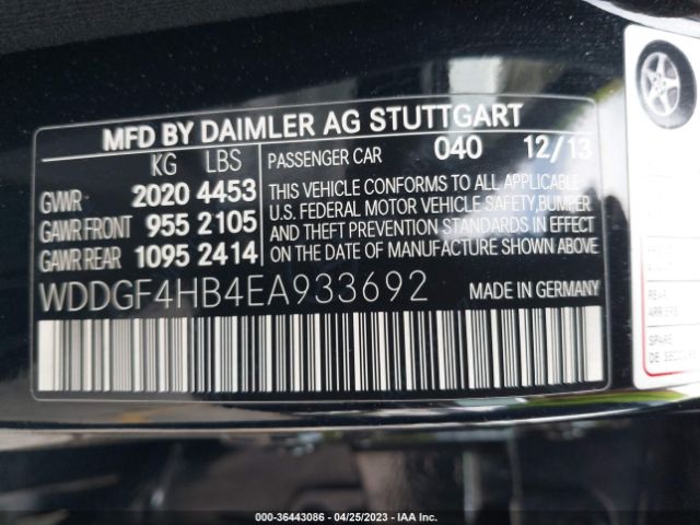 WDDGF4HB4EA933692 Mercedes-Benz C-class C 250