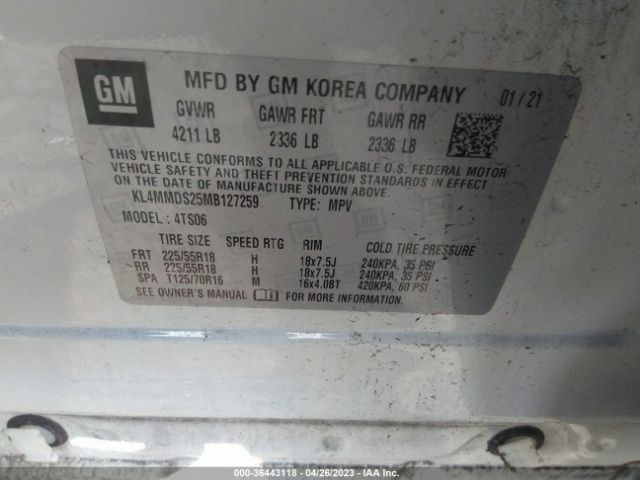 KL4MMDS25MB127259 Buick Encore Gx Select