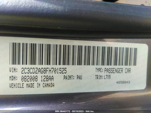 Dodge Challenger Sxt 2015 2C3CDZAG8FH701525 Image 10