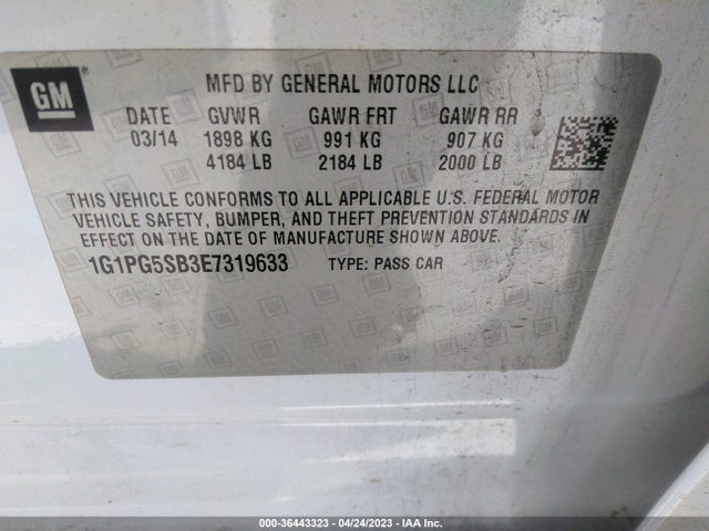Chevrolet CRUZE LTZ 2014 1G1PG5SB3E7319633 Image 10
