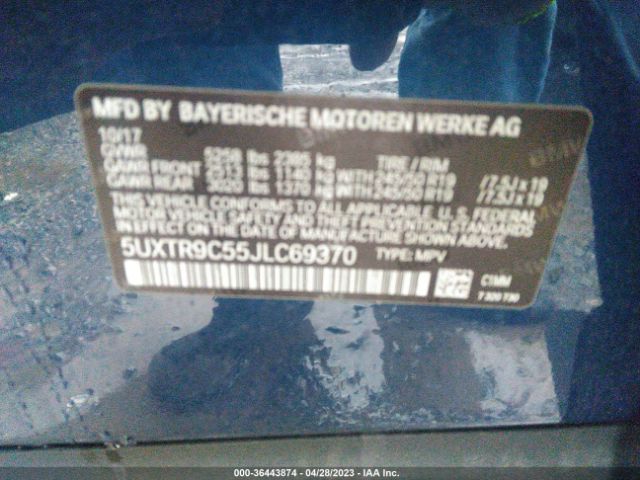 5UXTR9C55JLC69370 BMW X3 Xdrive30i