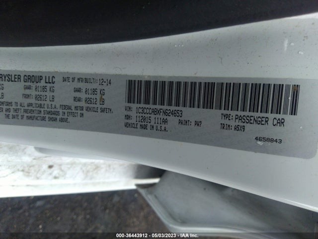 1C3CCCABXFN624653 Chrysler 200 Limited
