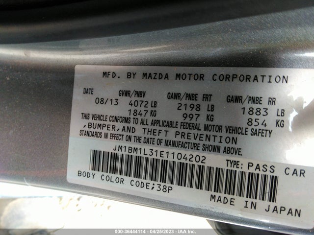 Mazda Mazda3 S Touring 2014 JM1BM1L31E1104202 Image 10