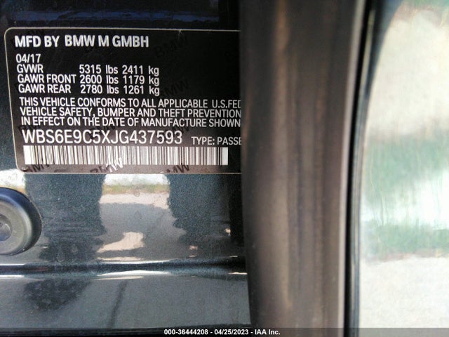 2018 BMW M6, VIN: WBS6E9C5XJG437593