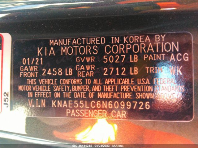 KNAE55LC6N6099726 KIA Stinger Gt2