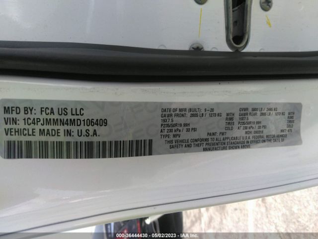 1C4PJMMN4MD106409 Jeep Cherokee 80th Anniversary