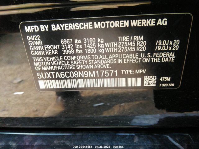 5UXTA6C08N9M17571 BMW X5 Xdrive45e