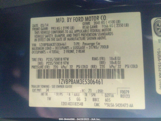 Ford Mustang V6 2014 1ZVBP8AM3E5306461 Image 10