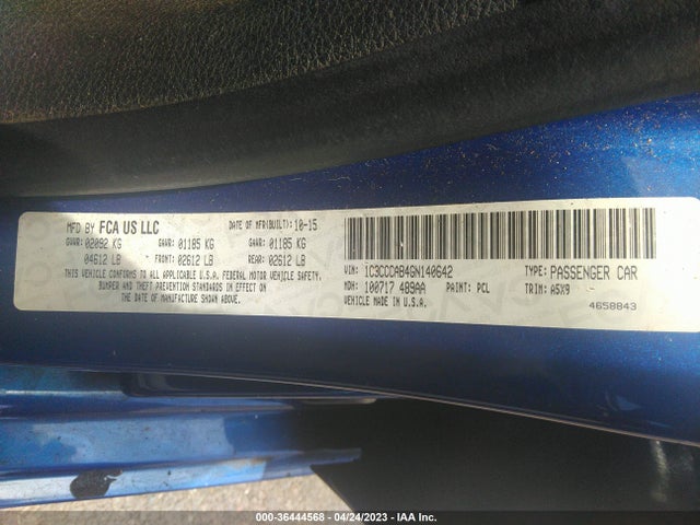 1C3CCCAB4GN140642 Chrysler 200 Limited
