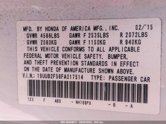 2015 ACURA TLX 19UUB2F56FA017514 Photo 8