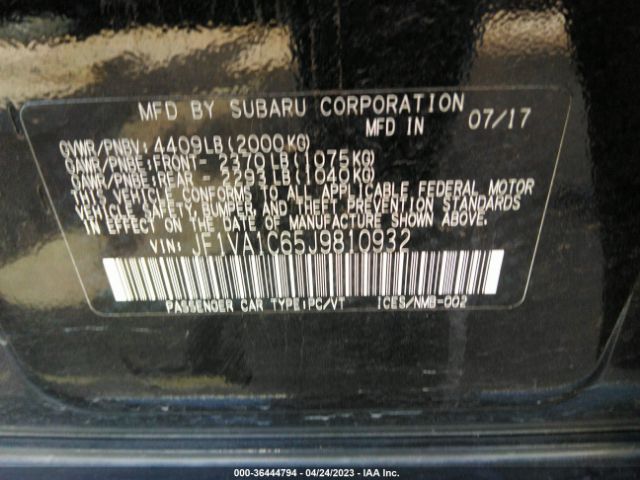 JF1VA1C65J9810932 Subaru Wrx Premium