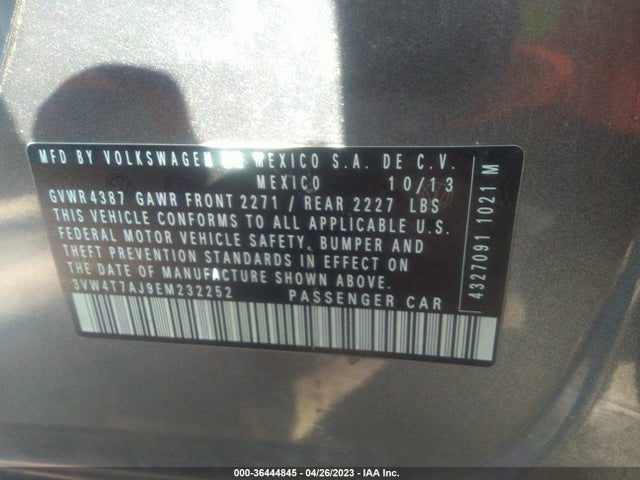 3VW4T7AJ9EM232252 Volkswagen Jetta Sedan Gli