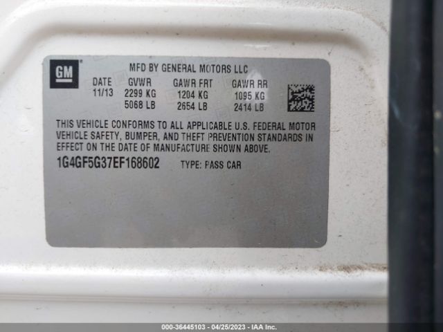 1G4GF5G37EF168602 Buick Lacrosse Premium Ii