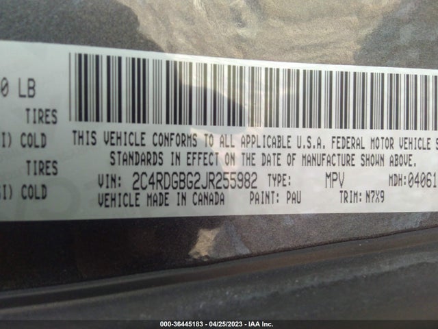 Dodge Grand Caravan Se Plus 2018 2C4RDGBG2JR255982 Image 9