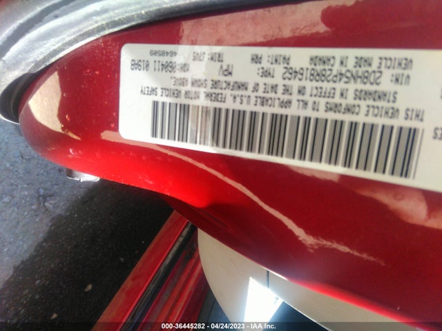 2008 DODGE GRAND CARAVAN SXT VIN: 2D8HN54P28R816462