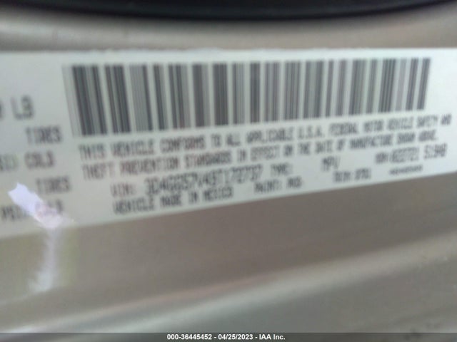 2009 DODGE JOURNEY SXT VIN: 3D4GG57V49T172737