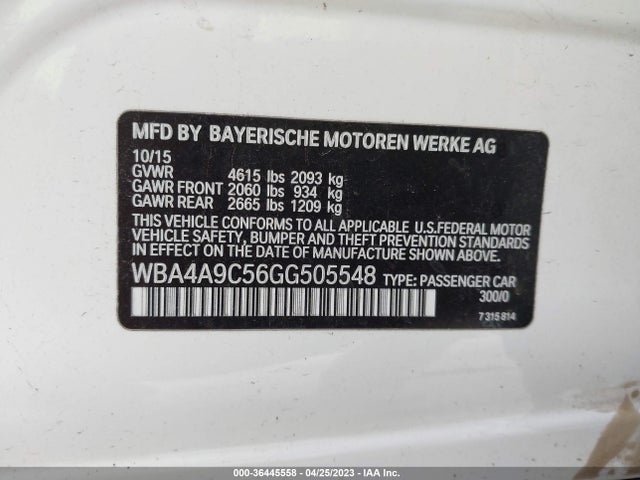 BMW 4 Series 428i 2016 WBA4A9C56GG505548 Image 9