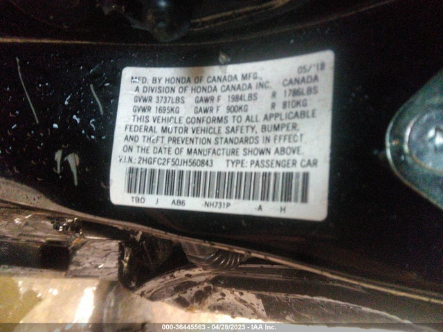 Honda Civic Sedan Lx 2018 2HGFC2F50JH560843 Image 9