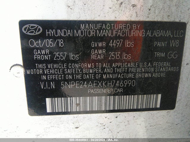 Hyundai SONATA SE 2019 5NPE24AFXKH746990 Image 10