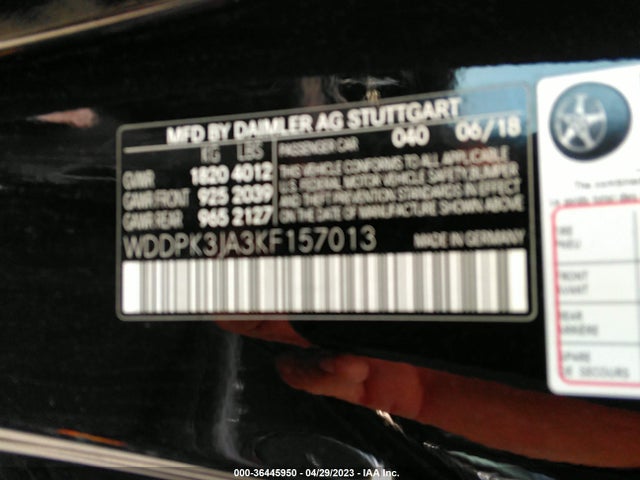 2019 Mercedes-Benz SLC-Class, VIN: WDDPK3JA3KF157013