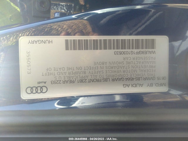 WAUE8GFF1G1030533 Audi A3 2.0t Premium Plus