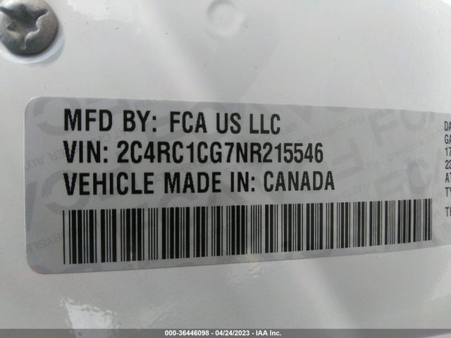 2C4RC1CG7NR215546 Chrysler Voyager Lx