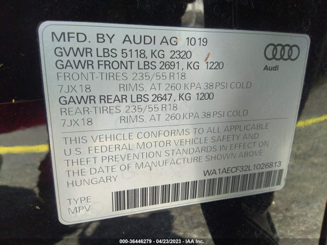 WA1AECF32L1026813 Audi Q3 PREMIUM