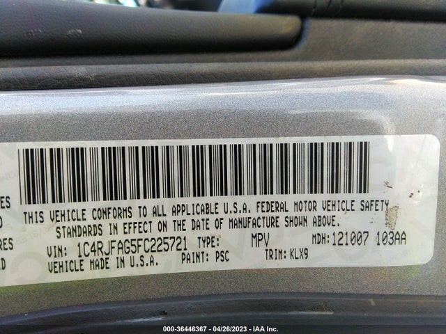 Jeep Grand Cherokee Altitude 2015 1C4RJFAG5FC225721 Image 10