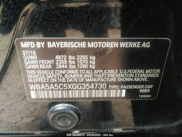 WBA5A5C5XGG354730 BMW 5 Series 528i