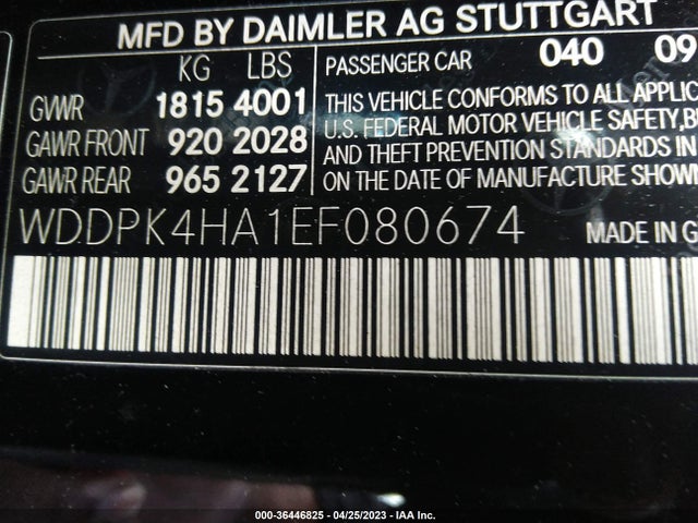 2014 Mercedes-Benz SLK-Class, VIN: WDDPK4HA1EF080674