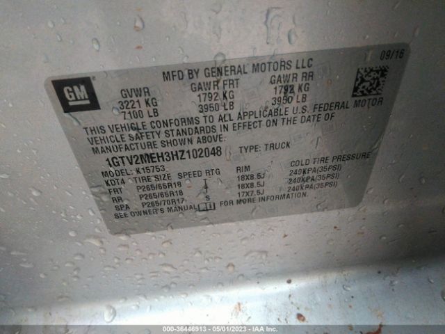 1GTV2MEH3HZ102048 GMC Sierra 1500 Sle