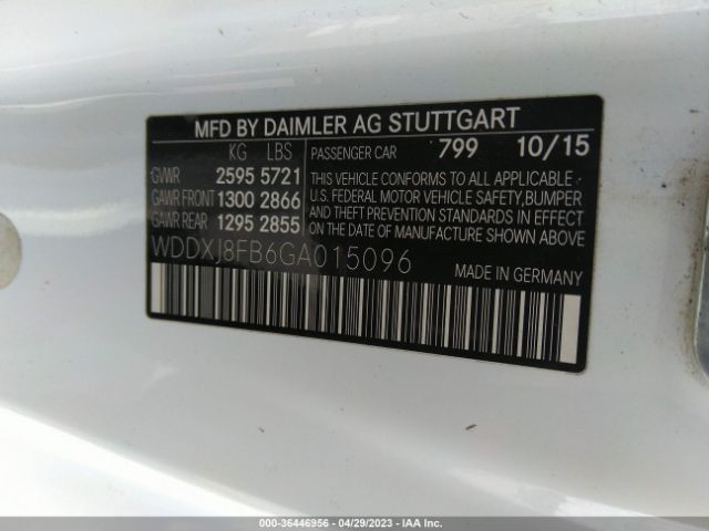 WDDXJ8FB6GA015096 Mercedes-Benz S-class S 550