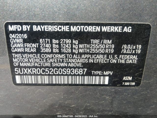 5UXKR0C52G0S93687 BMW X5 Xdrive35i