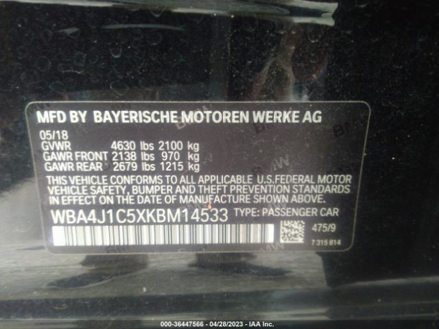 WBA4J1C5XKBM14533 BMW 4 Series 430i