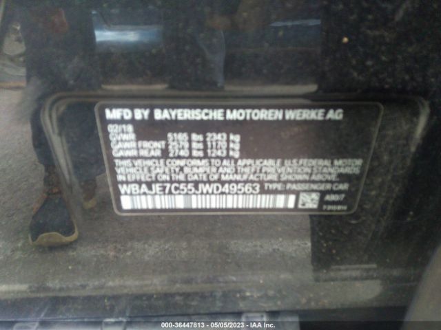 WBAJE7C55JWD49563 BMW 5 Series 540i Xdrive
