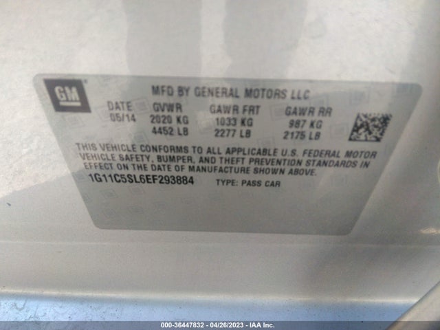Chevrolet MALIBU LT 2014 1G11C5SL6EF293884 Image 9