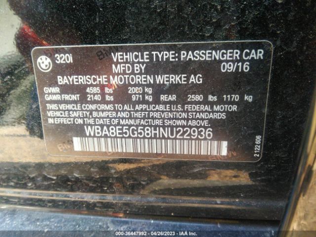 WBA8E5G58HNU22936 BMW 3 Series 320i Xdrive
