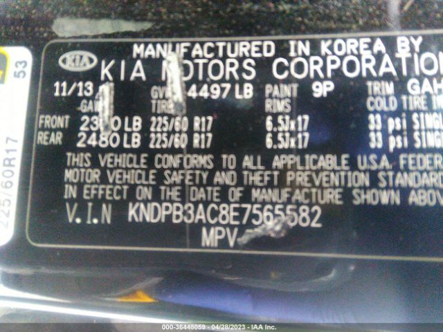 KNDPB3AC8E7565582 KIA Sportage Lx
